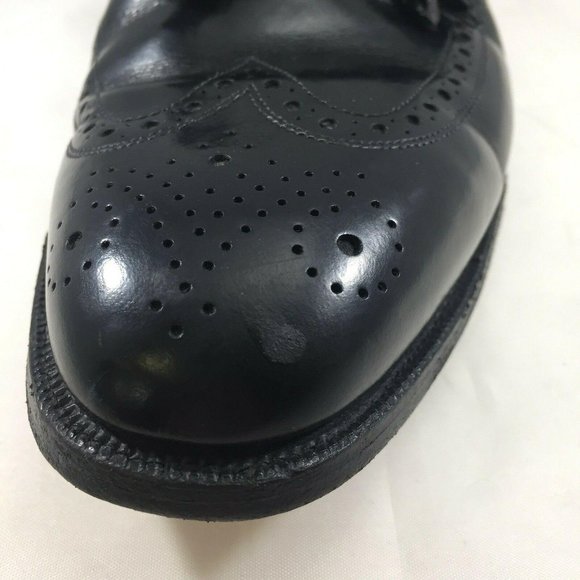 JOHNSTON & MURPHY Black Tassel Loafer Wing Tip Mens 11.5 A/AAA Dress Shoes USA - Picture 7 of 12